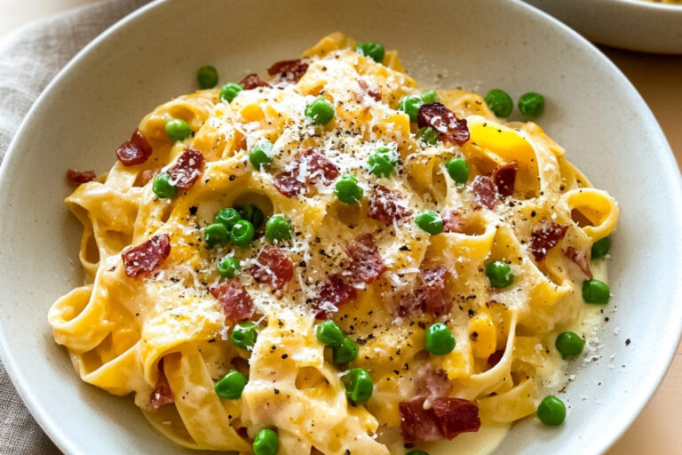 Deliciosa pasta carbonara en minutos