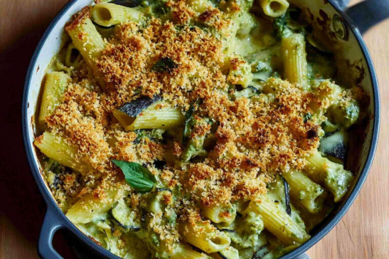 Deliciosa pasta vegana al horno en minutos