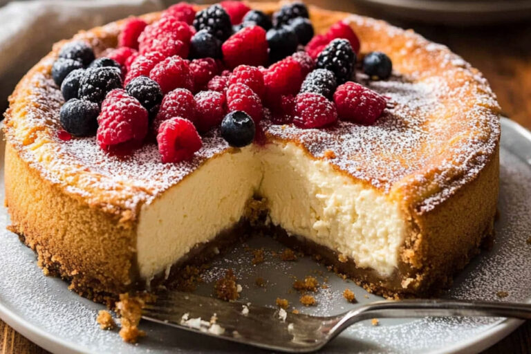 Deliciosa tarta de queso al horno fácil