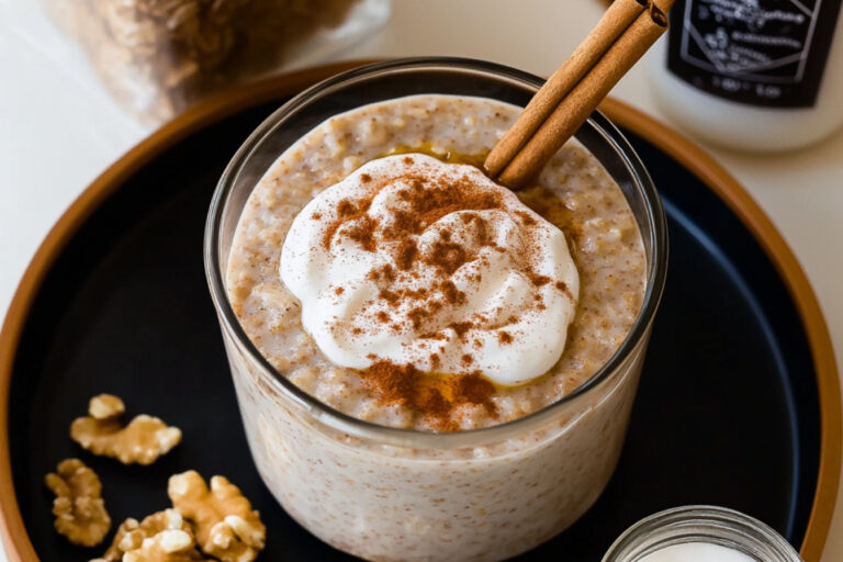 Deliciosas Avena Nocturna con Canela para Desayuno