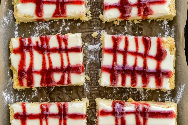 Deliciosas Barras de Cheesecake de Fresa