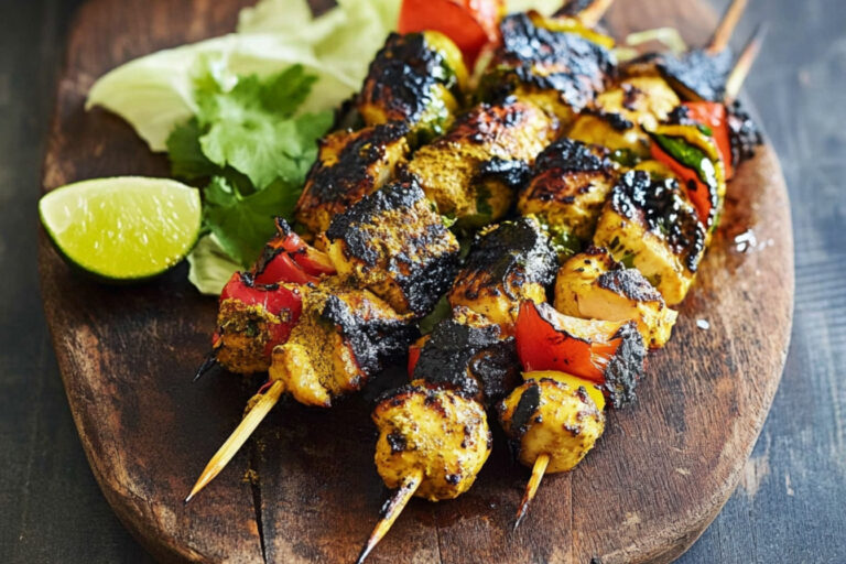 Deliciosas Brochetas de Pollo Tikka al Estilo Jamie
