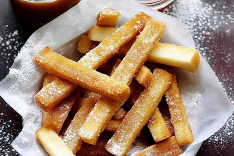 Deliciosas Papas Fritas de Manzana con Caramelo Salado