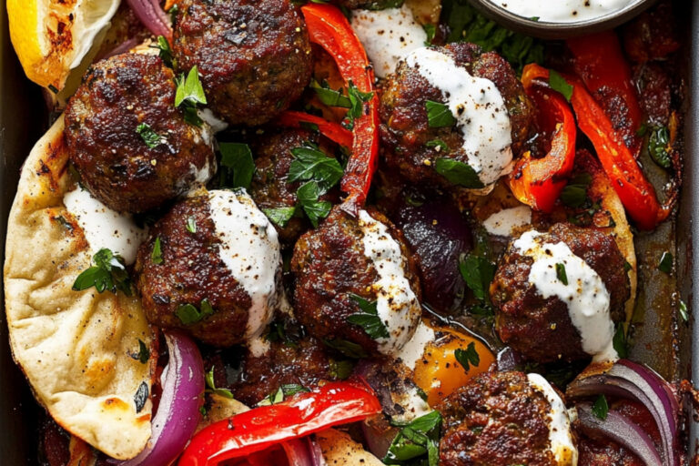 Deliciosas albóndigas de cordero al horno