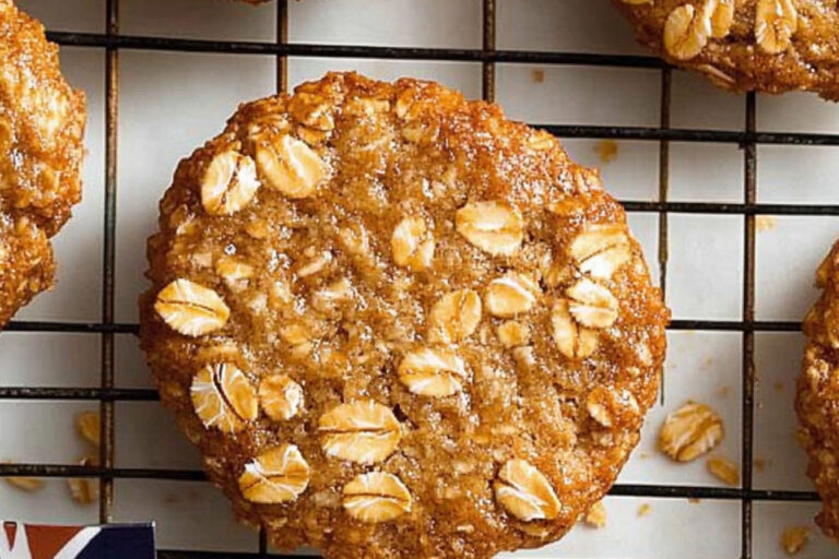 Deliciosas galletas ANZAC de avena dorada