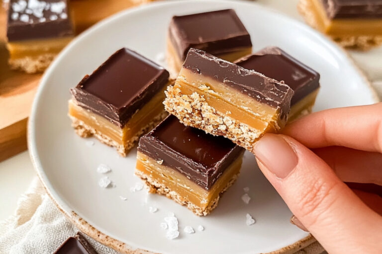 Deliciosas mini barras de millonario para disfrutar