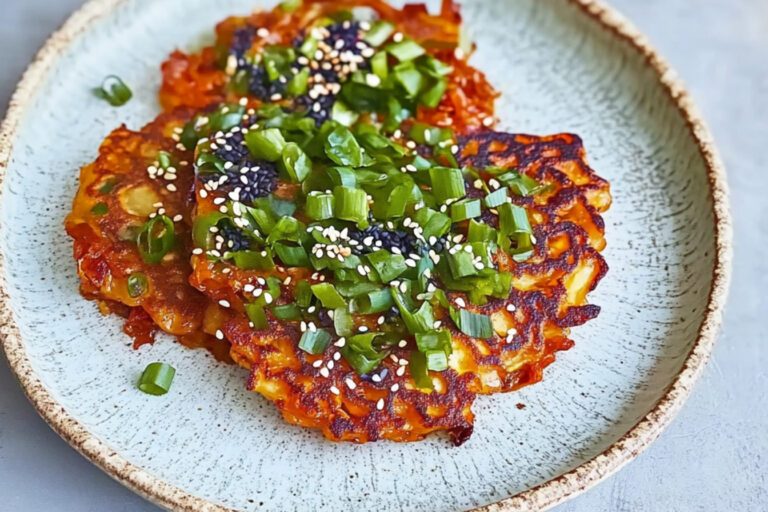 Deliciosas pancakes de kimchi para sorprender