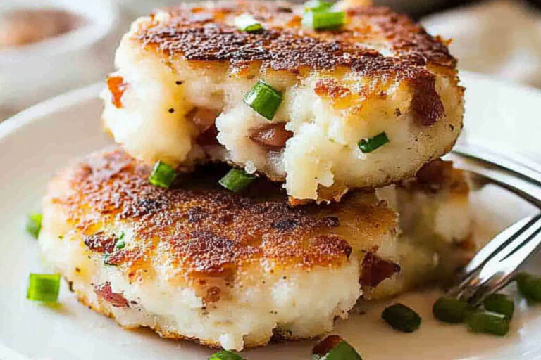 Deliciosas tortitas de papa, queso y tocino