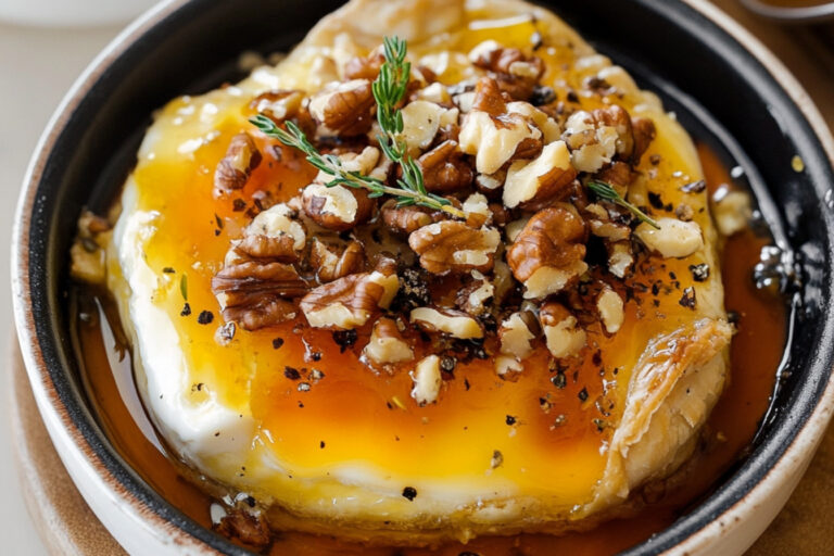 Delicioso Brie al Horno con Miel y Nueces