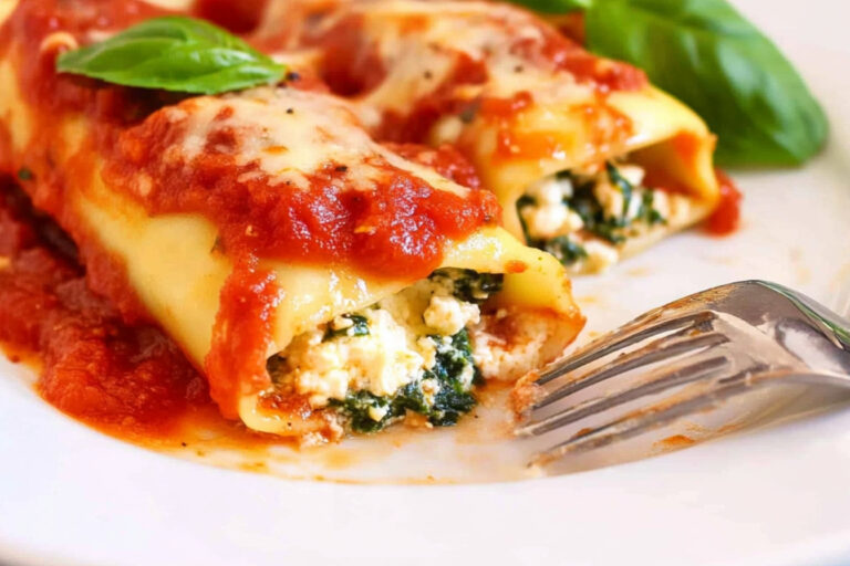 Delicioso Manicotti Relleno de Queso Casero