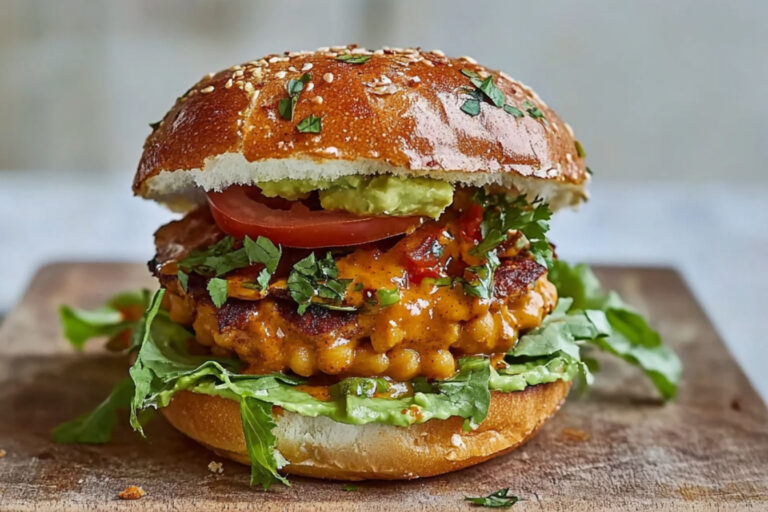 Delicioso burger vegetariano al estilo Brick Lane