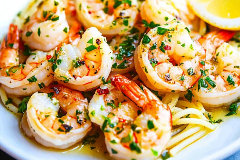 Delicioso camarón scampi en menos de 30 minutos