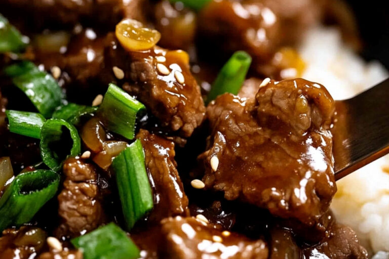 Delicioso cordero mongol fácil de preparar