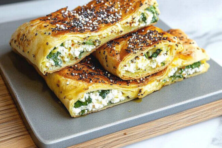 Delicioso pan plano de requesón en minutos