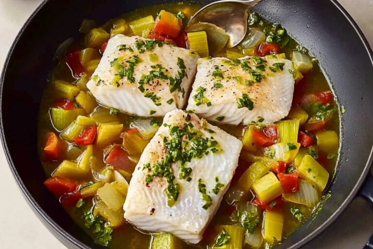 Delicioso pescado al vapor en minutos
