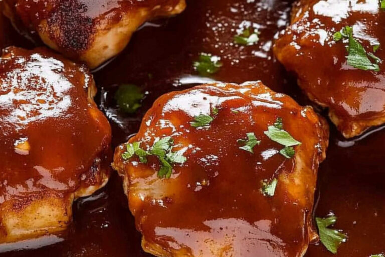 ¡Delicioso pollo al horno con salsa BBQ!