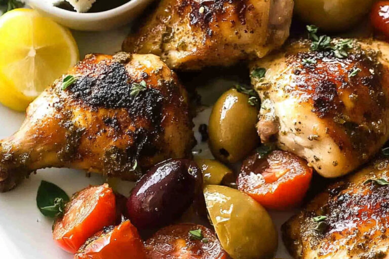Delicioso pollo griego al horno en 30 minutos