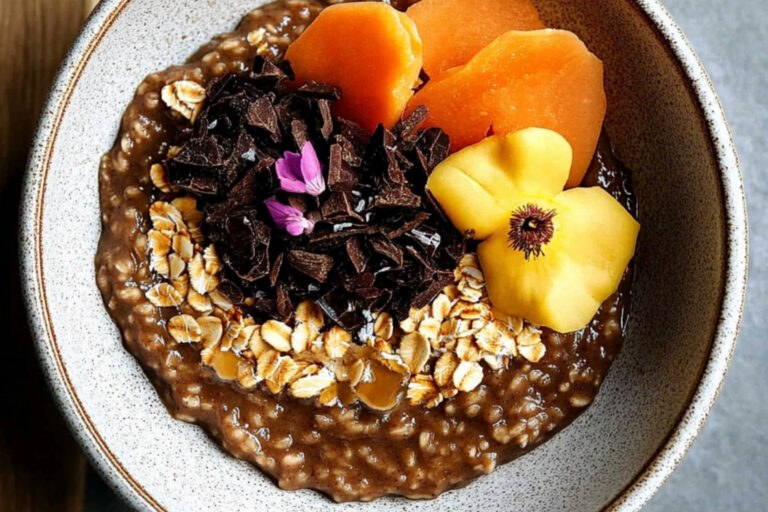 Delicioso porridge de cacao para empezar el día