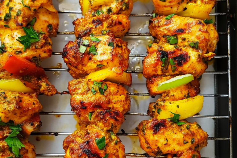 Deliciosos Pinchos de Pollo al Horno Fácilmente