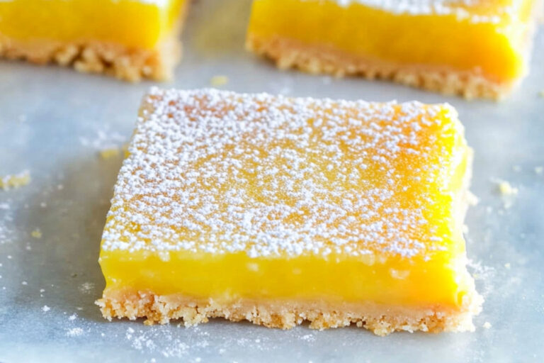Deliciosos cuadrados de limón para sorprenderte