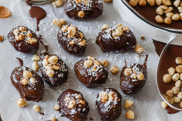 Deliciosos dátiles rellenos de Ferrero Rocher