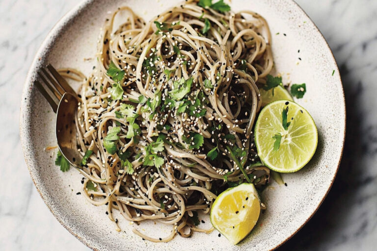Deliciosos fideos con tahini negro y sabores únicos