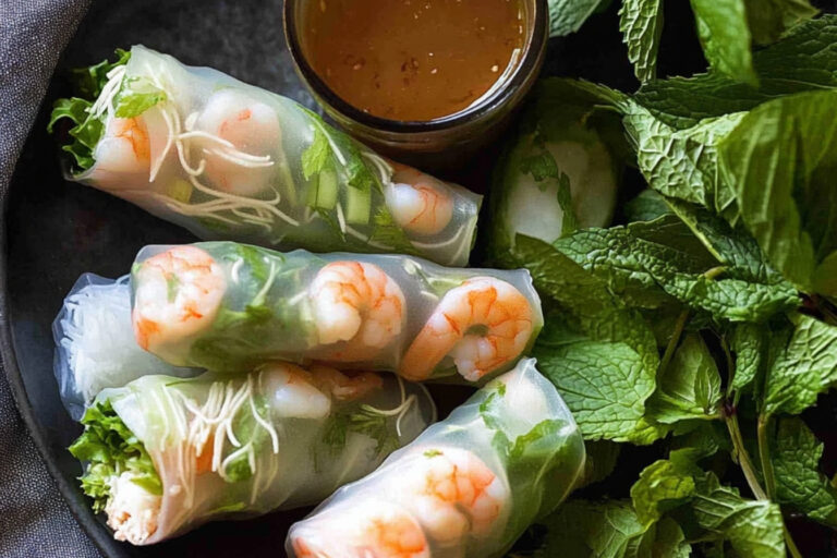 Deliciosos rollitos de papel de arroz vietnamitas