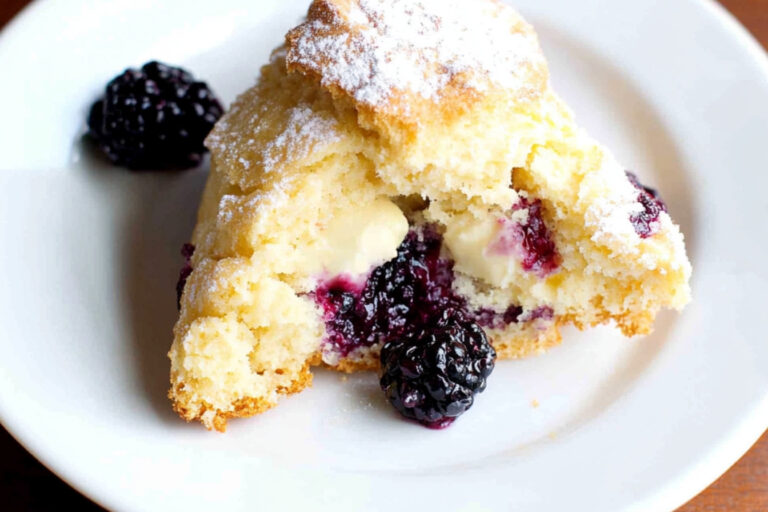 Deliciosos scones de mora para disfrutar en casa