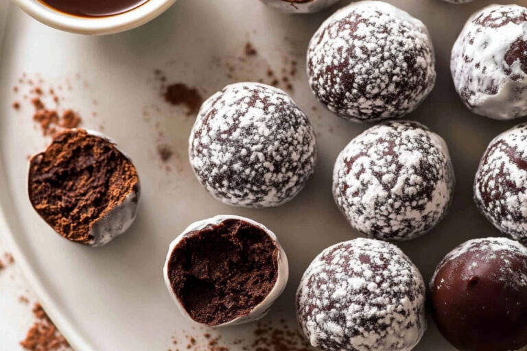 Deliciosos trufas de chocolate ganache caseras