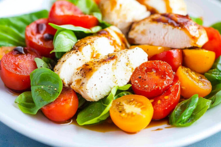Ensalada Caprese de Pollo Irresistible y Deliciosa