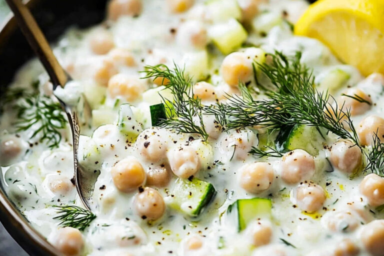Ensalada de Garbanzos con Tzatziki Refrescante