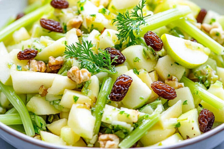 Ensalada de manzana fresca y deliciosa