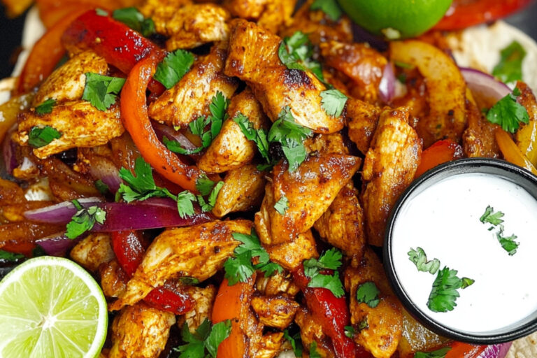 Fajitas de pollo con miel y chipotle irresistibles