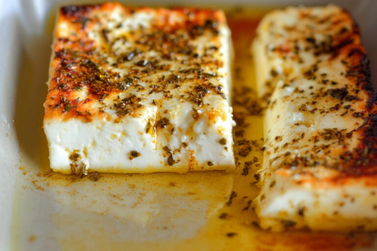 Feta asada al orégano