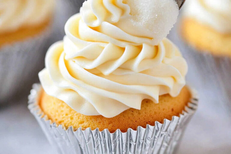 Glaseado de vainilla esponjoso y delicioso