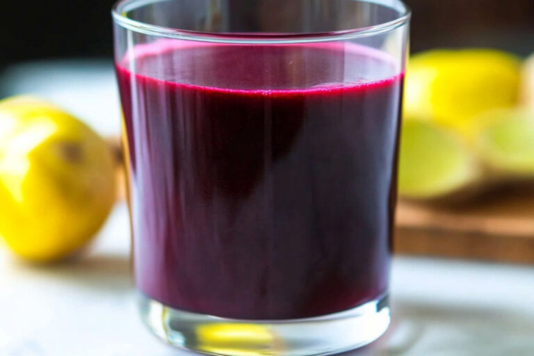 Jugo de Remolacha con Limón y Jengibre Saludable