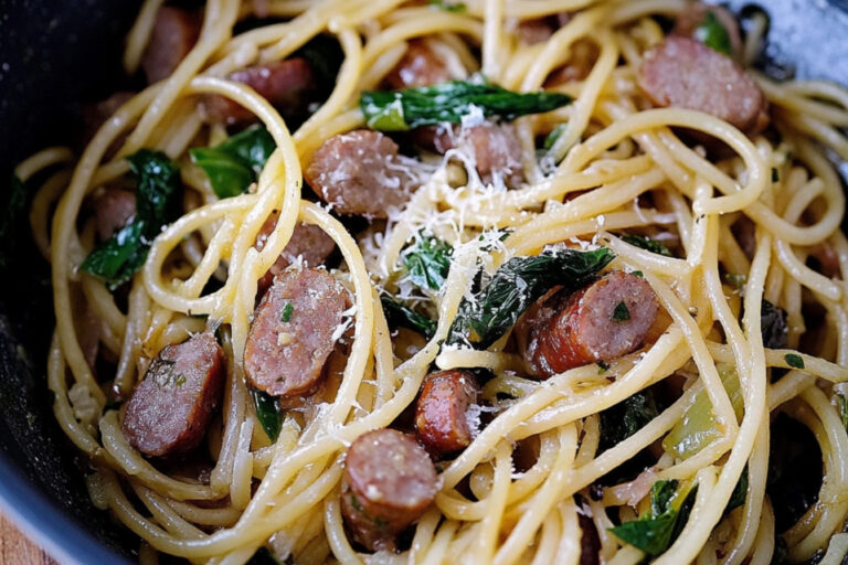 Linguini con salchichas: sabor en cada bocado
