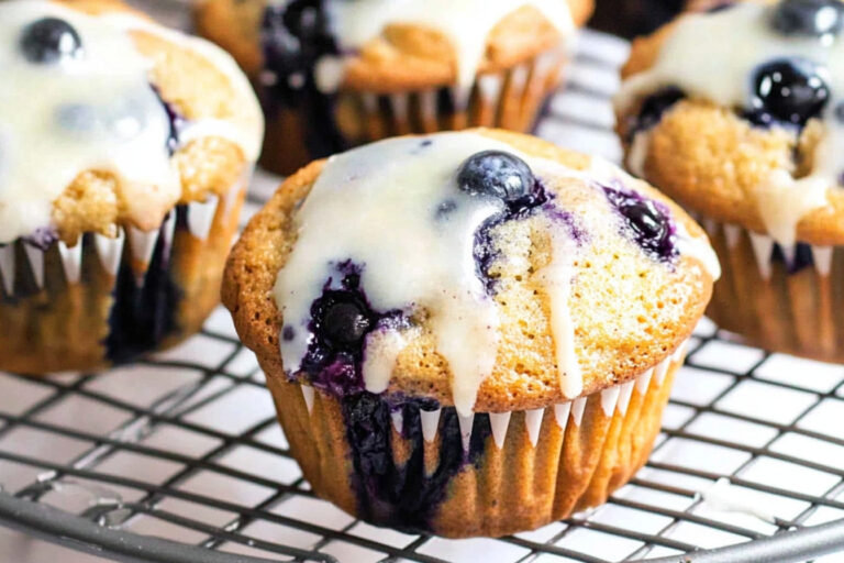 Muffins de jengibre y arándanos irresistibles
