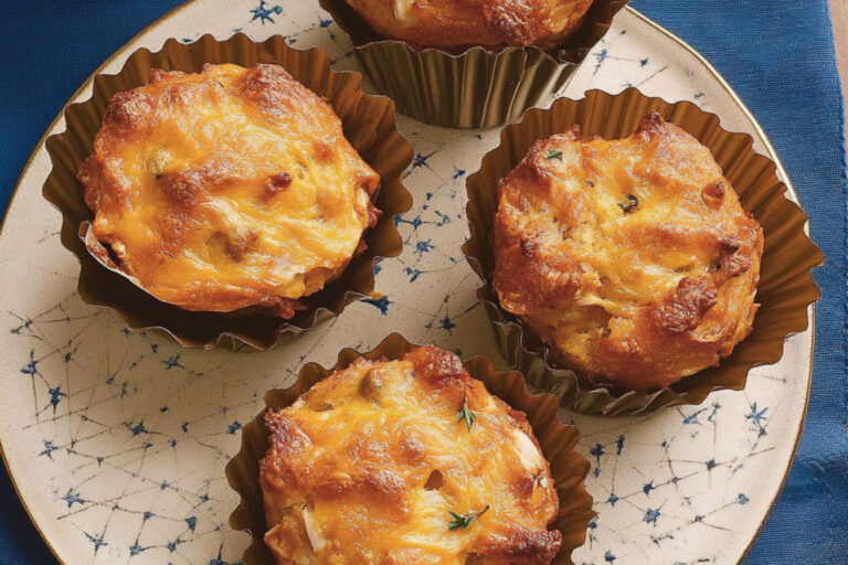 Muffins de pollo con queso irresistibles