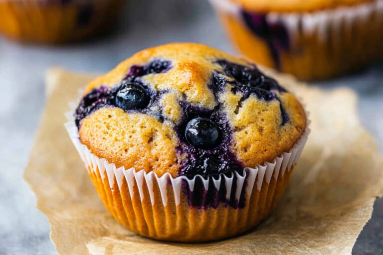 Muffins veganos de arándano