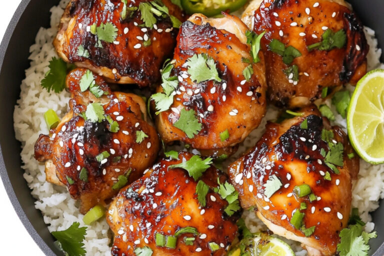Muslos de pollo con miel y jalapeño irresistibles