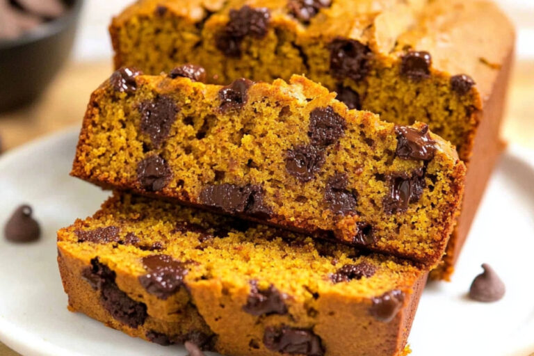 Pan de calabaza con chocolate y naranja delicioso