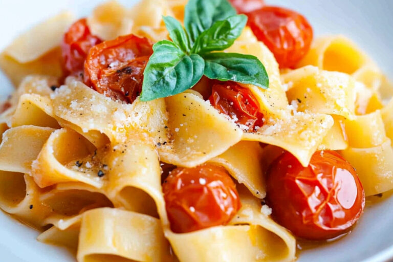 Pasta con tomates asados y cardamomo