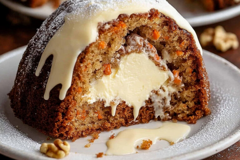 Pastel Bundt de Zanahoria con Relleno de Queso