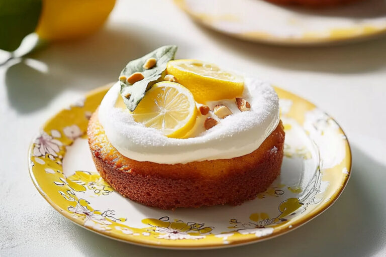 Pastel de polenta de limón