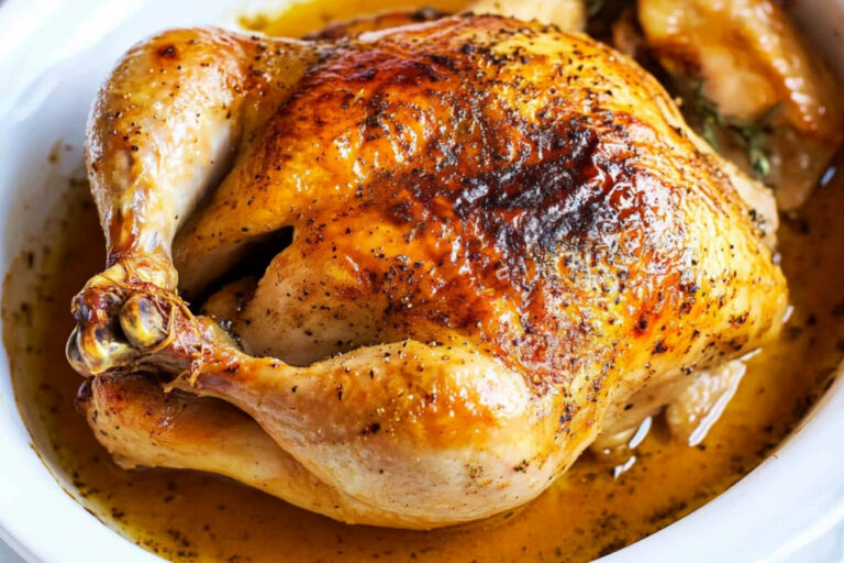 Pollo asado simple y delicioso en casa