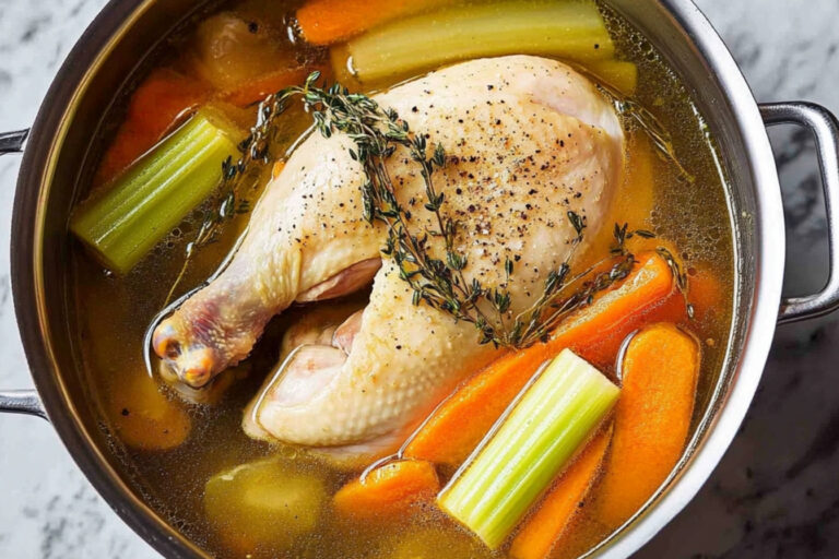 Pollo pochado fácil y delicioso al instante