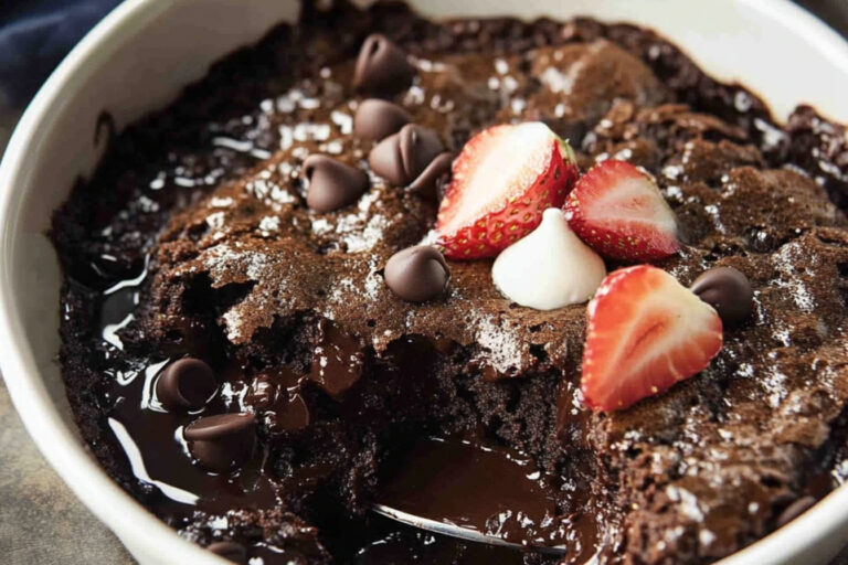 Pudín de chocolate que se hace solo