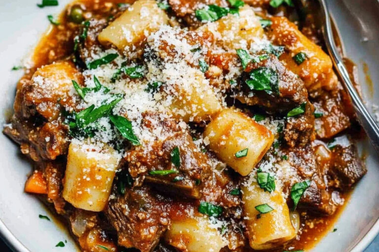 Ragu de costillas cortas en olla a presión