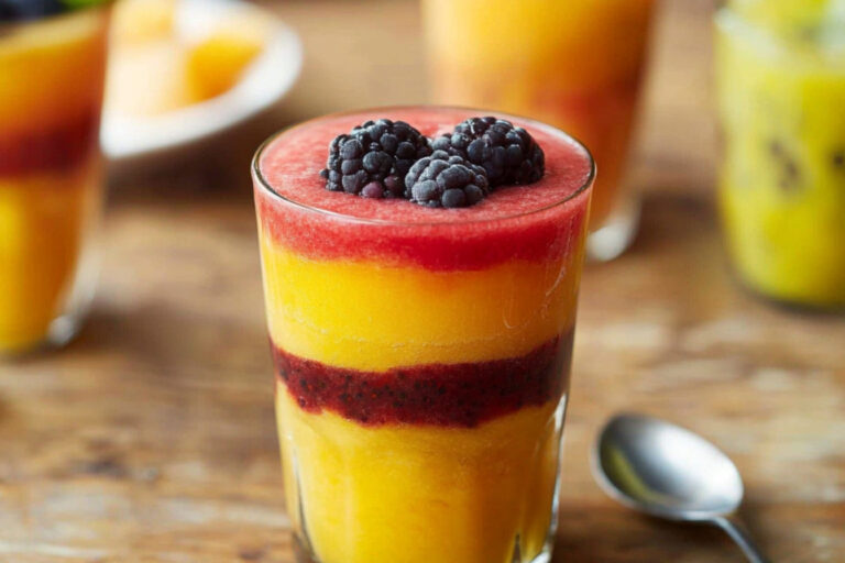 Refrescante granizado de frutas para disfrutar